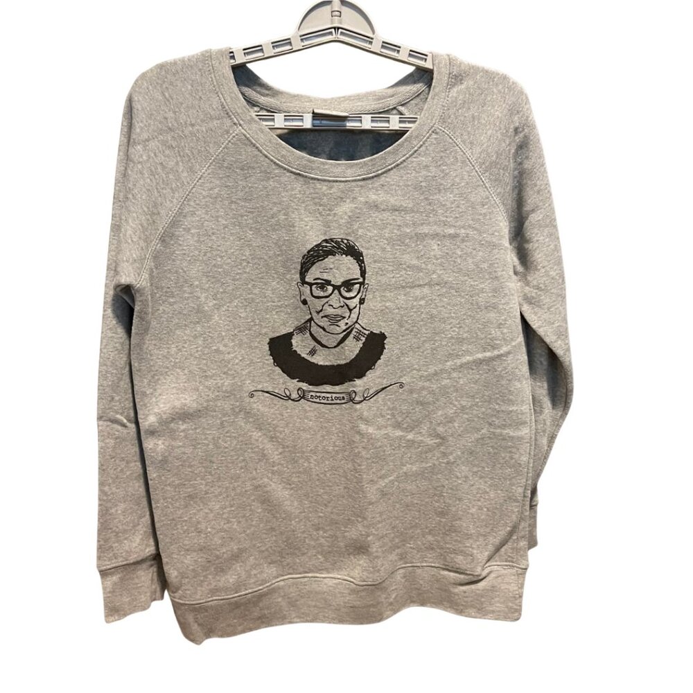 MV Sport Gray Sweatshirt Small – Ruth Bader Ginsburg Notorious RBG Graphic